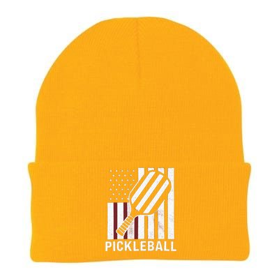 Pickleball Usa Us Flag Pickleball Player Paddleball Lover Gift Knit Cap Winter Beanie