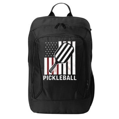 Pickleball Usa Us Flag Pickleball Player Paddleball Lover Gift City Backpack