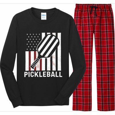 Pickleball Usa Us Flag Pickleball Player Paddleball Lover Gift Long Sleeve Pajama Set