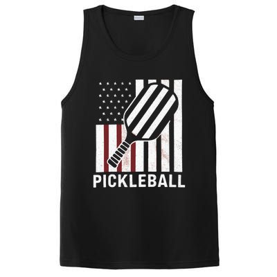 Pickleball Usa Us Flag Pickleball Player Paddleball Lover Gift PosiCharge Competitor Tank