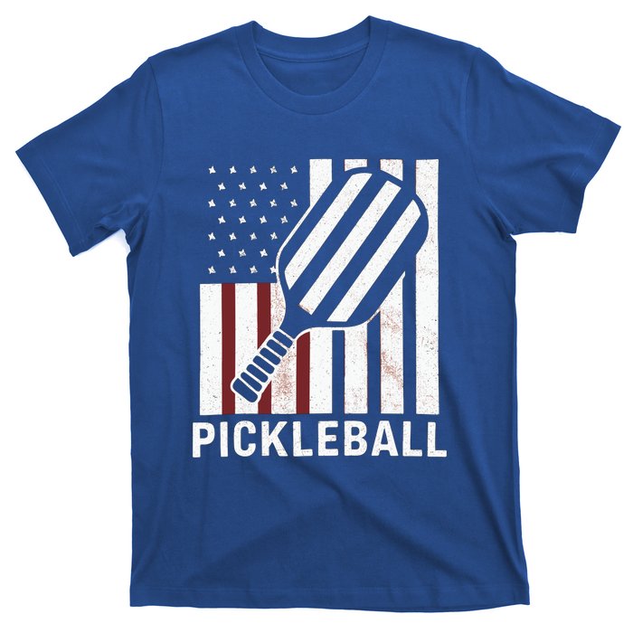 Pickleball Usa Us Flag Pickleball Player Paddleball Lover Gift T-Shirt