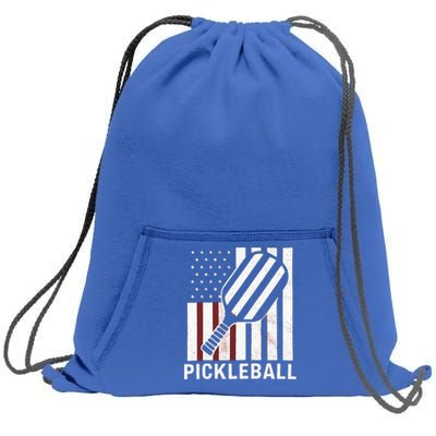 Pickleball Usa Us Flag Pickleball Player Paddleball Lover Gift Sweatshirt Cinch Pack Bag