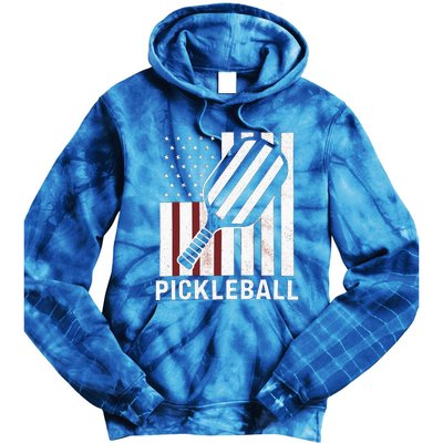 Pickleball Usa Us Flag Pickleball Player Paddleball Lover Gift Tie Dye Hoodie