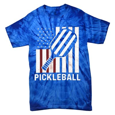 Pickleball Usa Us Flag Pickleball Player Paddleball Lover Gift Tie-Dye T-Shirt