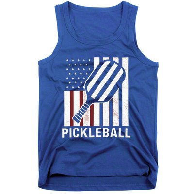 Pickleball Usa Us Flag Pickleball Player Paddleball Lover Gift Tank Top