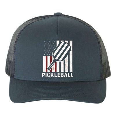 Pickleball Usa Us Flag Pickleball Player Paddleball Lover Gift Yupoong Adult 5-Panel Trucker Hat