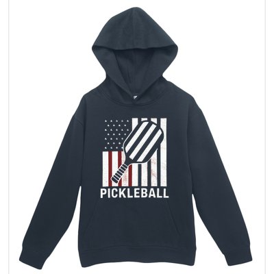 Pickleball Usa Us Flag Pickleball Player Paddleball Lover Gift Urban Pullover Hoodie