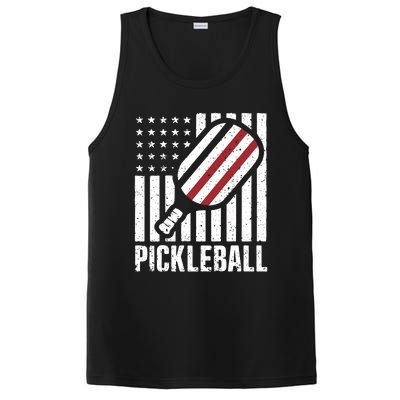 Pickleball Usa Us Flag Pickleball Player Paddleball Lover Great Gift PosiCharge Competitor Tank