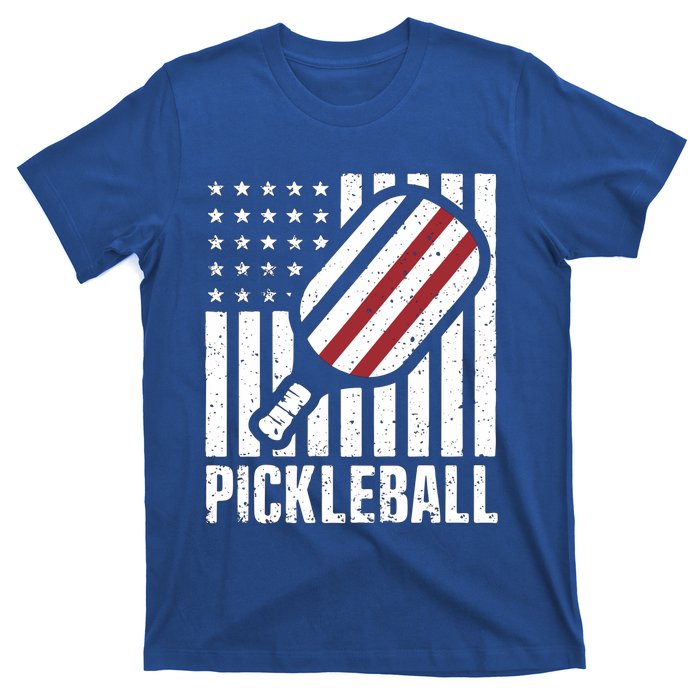 Pickleball Usa Us Flag Pickleball Player Paddleball Lover Great Gift T-Shirt