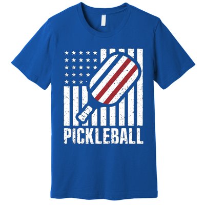 Pickleball Usa Us Flag Pickleball Player Paddleball Lover Great Gift Premium T-Shirt