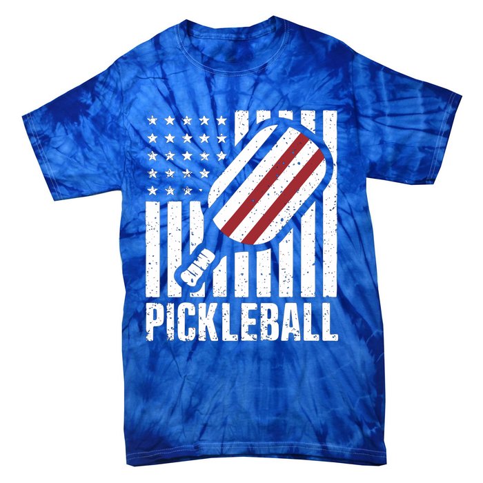 Pickleball Usa Us Flag Pickleball Player Paddleball Lover Great Gift Tie-Dye T-Shirt