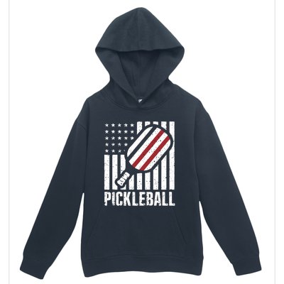 Pickleball Usa Us Flag Pickleball Player Paddleball Lover Great Gift Urban Pullover Hoodie