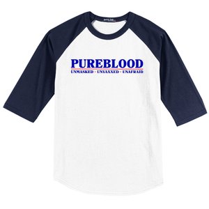 Pureblood Unmaked Unvaxxed Unafraid Baseball Sleeve Shirt