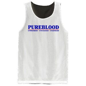 Pureblood Unmaked Unvaxxed Unafraid Mesh Reversible Basketball Jersey Tank