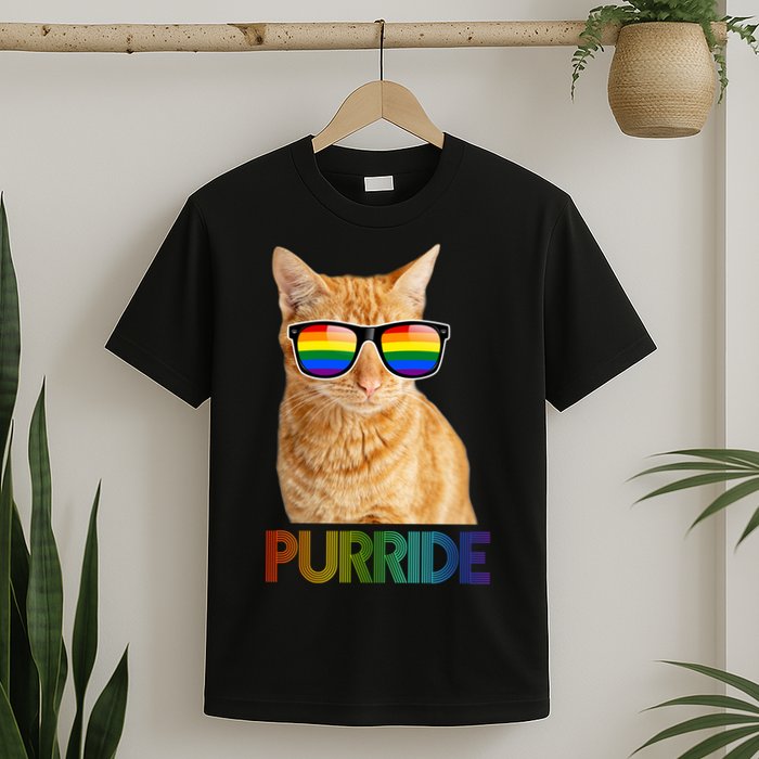 Puuride Gay Pride LGBT Cat T-Shirt
