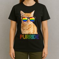 Puuride Gay Pride LGBT Cat T-Shirt