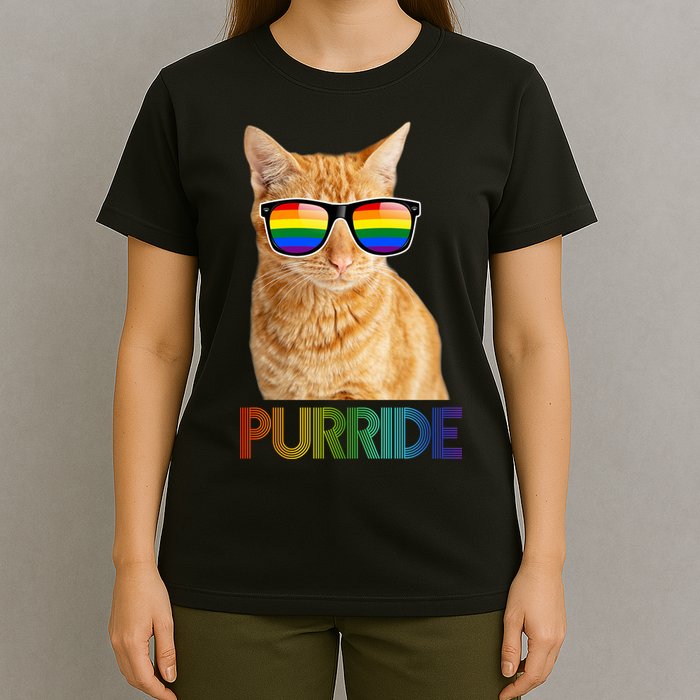Puuride Gay Pride LGBT Cat T-Shirt