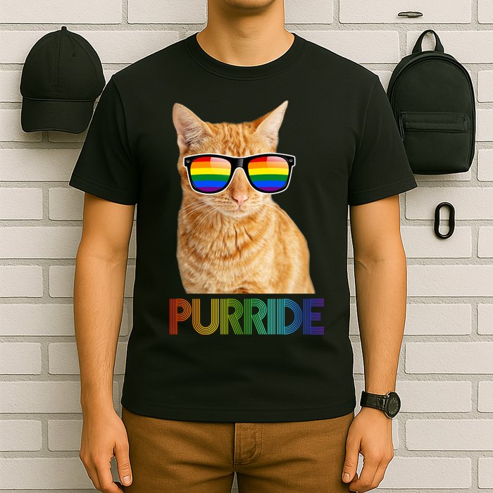 Puuride Gay Pride LGBT Cat T-Shirt