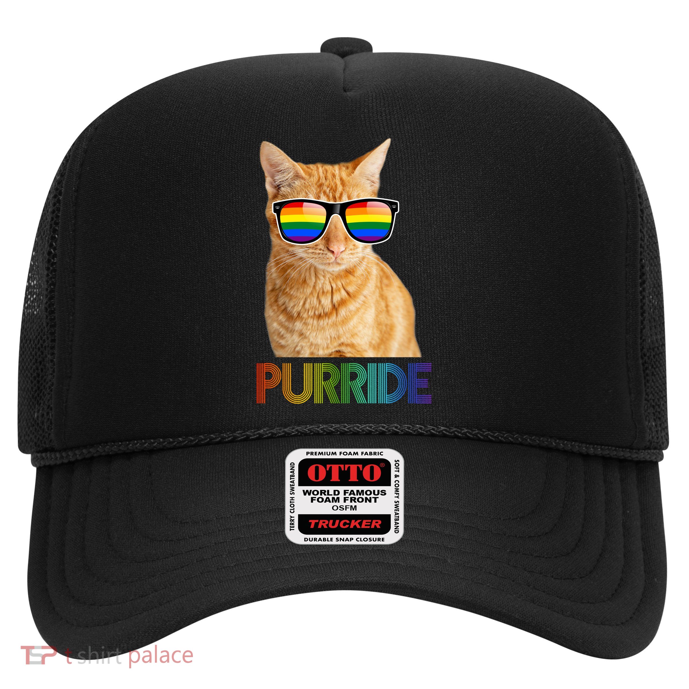 Puuride Gay Pride LGBT Cat Trucker Hat