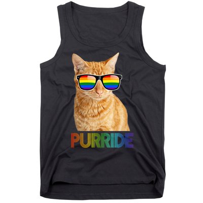 Puuride Gay Pride LGBT Cat Tank Top