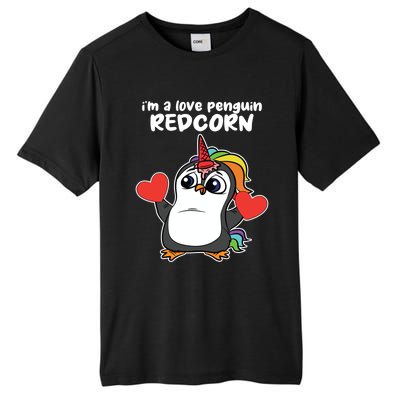 Penguin Unicorn Valentines Day Cute Magical Mystical Animal Gift Tall Fusion ChromaSoft Performance T-Shirt