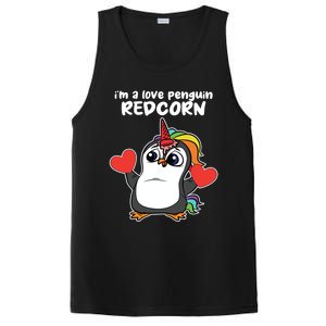 Penguin Unicorn Valentines Day Cute Magical Mystical Animal Gift PosiCharge Competitor Tank