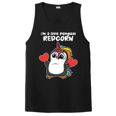 Penguin Unicorn Valentines Day Cute Magical Mystical Animal Gift PosiCharge Competitor Tank