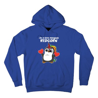 Penguin Unicorn Valentines Day Cute Magical Mystical Animal Gift Hoodie