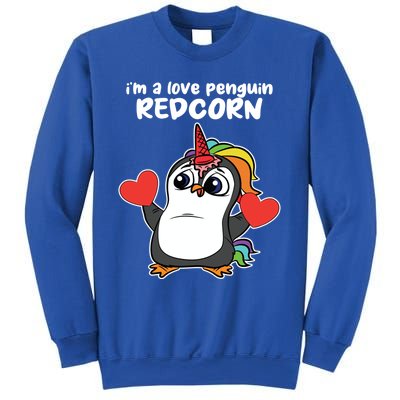 Penguin Unicorn Valentines Day Cute Magical Mystical Animal Gift Sweatshirt