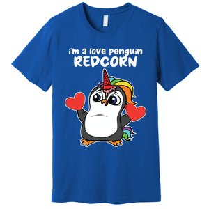 Penguin Unicorn Valentines Day Cute Magical Mystical Animal Gift Premium T-Shirt