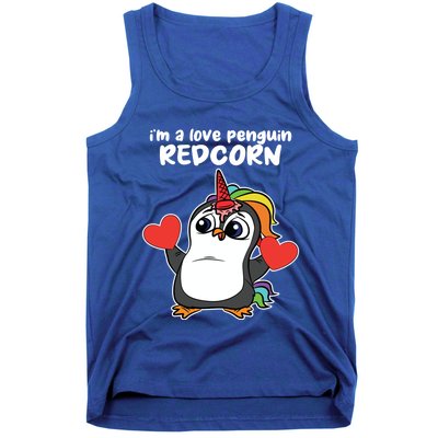 Penguin Unicorn Valentines Day Cute Magical Mystical Animal Gift Tank Top