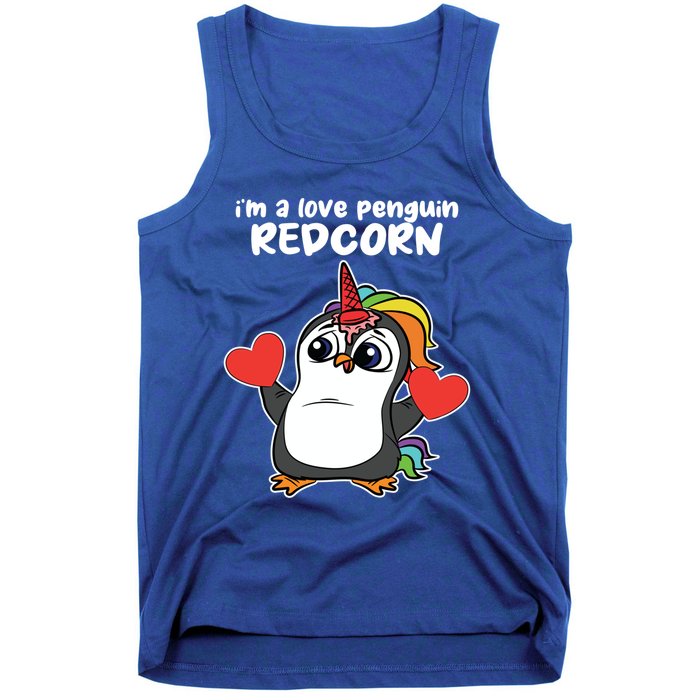 Penguin Unicorn Valentines Day Cute Magical Mystical Animal Gift Tank Top