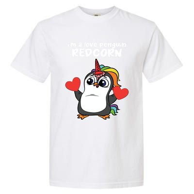 Penguin Unicorn Valentines Day Cute Magical Mystical Animal Gift Garment-Dyed Heavyweight T-Shirt