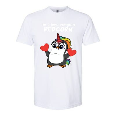 Penguin Unicorn Valentines Day Cute Magical Mystical Animal Gift Softstyle CVC T-Shirt