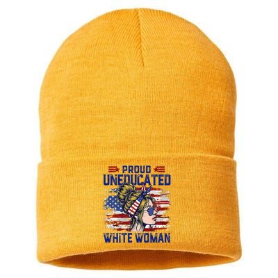 Proud Uneducated White Woman Sustainable Knit Beanie