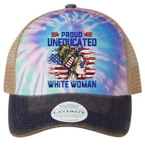 Proud Uneducated White Woman Legacy Tie Dye Trucker Hat