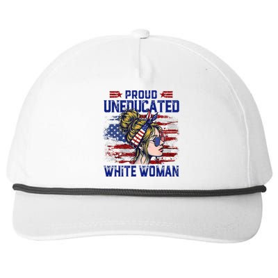 Proud Uneducated White Woman Snapback Five-Panel Rope Hat