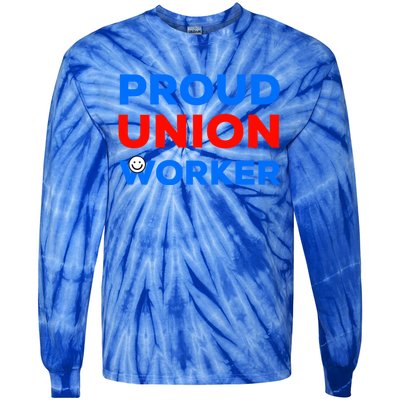 Proud Union Worker Gift Tie-Dye Long Sleeve Shirt