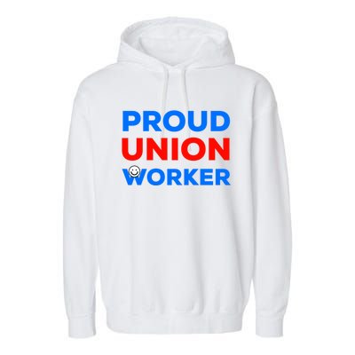 Proud Union Worker Gift Garment-Dyed Fleece Hoodie