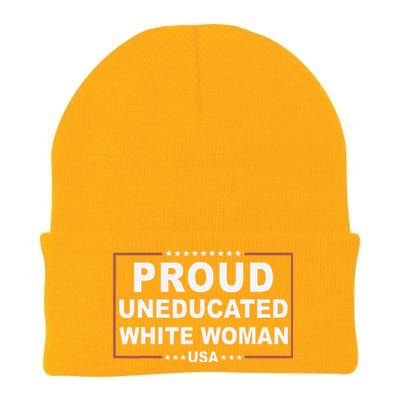 Proud Uneducated White Woman Knit Cap Winter Beanie