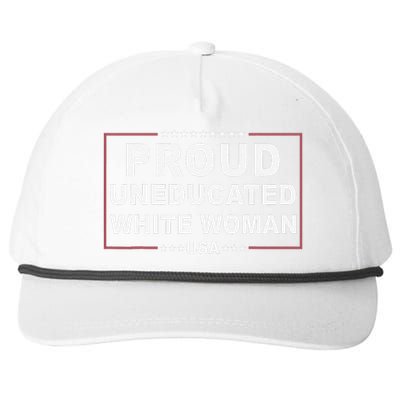 Proud Uneducated White Woman Snapback Five-Panel Rope Hat