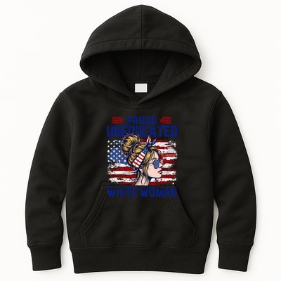 Proud Uneducated White Woman Kids Hoodie