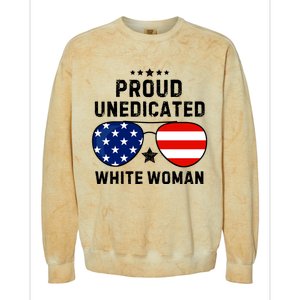 Proud Uneducated White Woman Colorblast Crewneck Sweatshirt