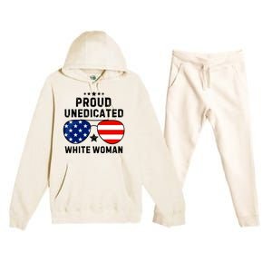 Proud Uneducated White Woman Premium Hooded Sweatsuit Set