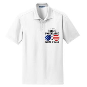 Proud Uneducated White Woman Dry Zone Grid Polo