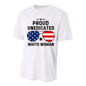 Proud Uneducated White Woman Performance Sprint T-Shirt