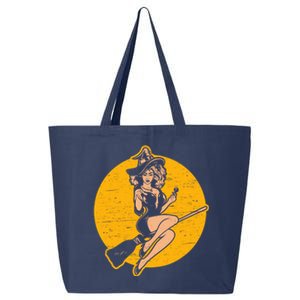 Pin Up Witch Halloween Pinup Girl Halloween 25L Jumbo Tote