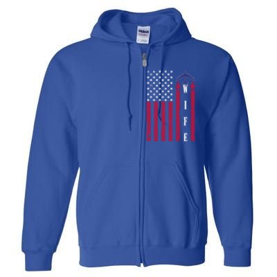 Proud Usaf Wife Air Force Academy Spouse Appreciation Day Great Gift Full Zip Hoodie