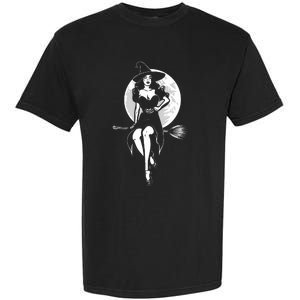 Pin Up Witch Halloween Pinup Halloween Garment-Dyed Heavyweight T-Shirt