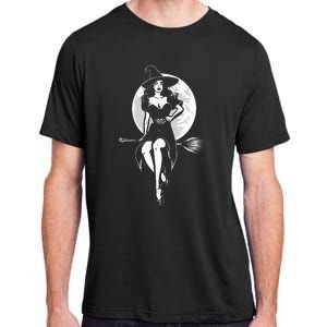 Pin Up Witch Halloween Pinup Halloween Adult ChromaSoft Performance T-Shirt